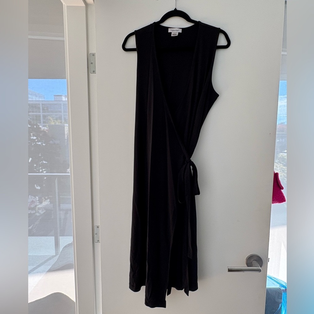 Black Calvin Klein Wrap Dress